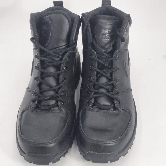 NIKE 454350-003 BLACK MANOA LEATHER MENS BOOTS SIZE US 10 main image 4